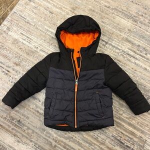 Black and Orange Hooded Jacket